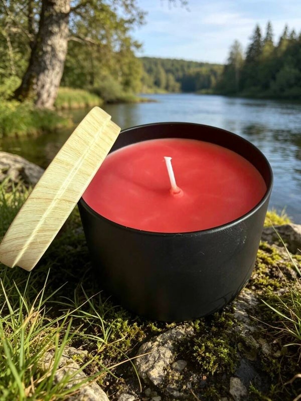 Large Red Apple scented candle