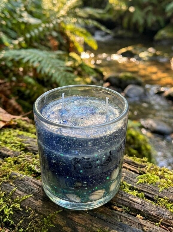 Ocean themed candle
