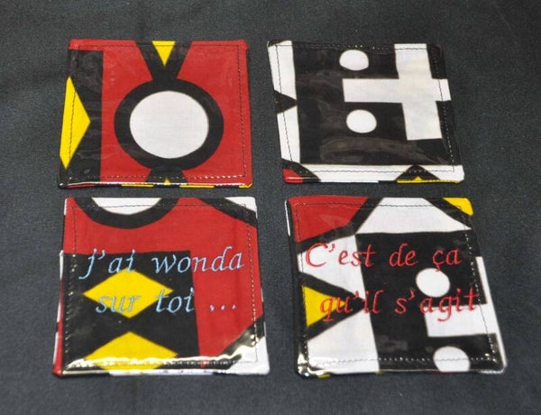 Sous-verres plastifiés "EXPRESSIONS"