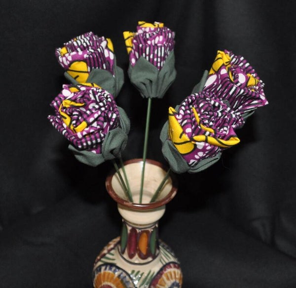 Bouquet de 5 Roses en wax