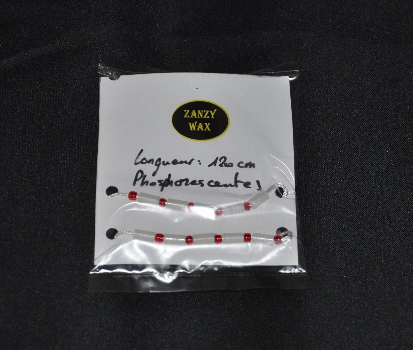 2 Chaines de taille traditionnelles perles moyennes Phosphorescentes