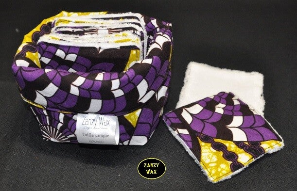 Ensemble 10 lingettes démaquillantes et panier de rangement