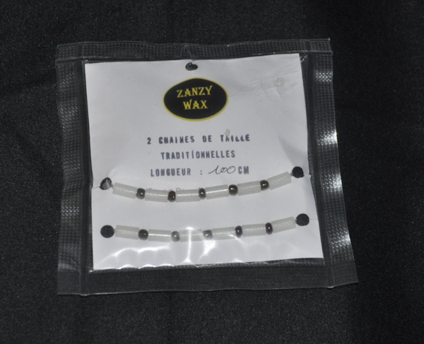 2 Chaines de taille traditionnelle perles moyennes Phosphorescentes