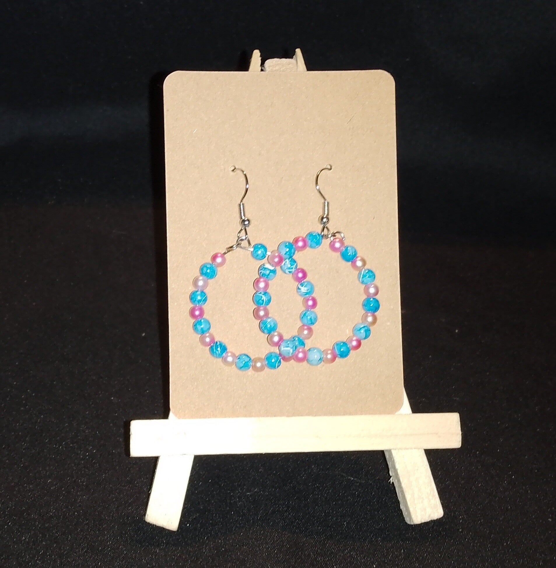 Boucles d'oreilles Créoles perles