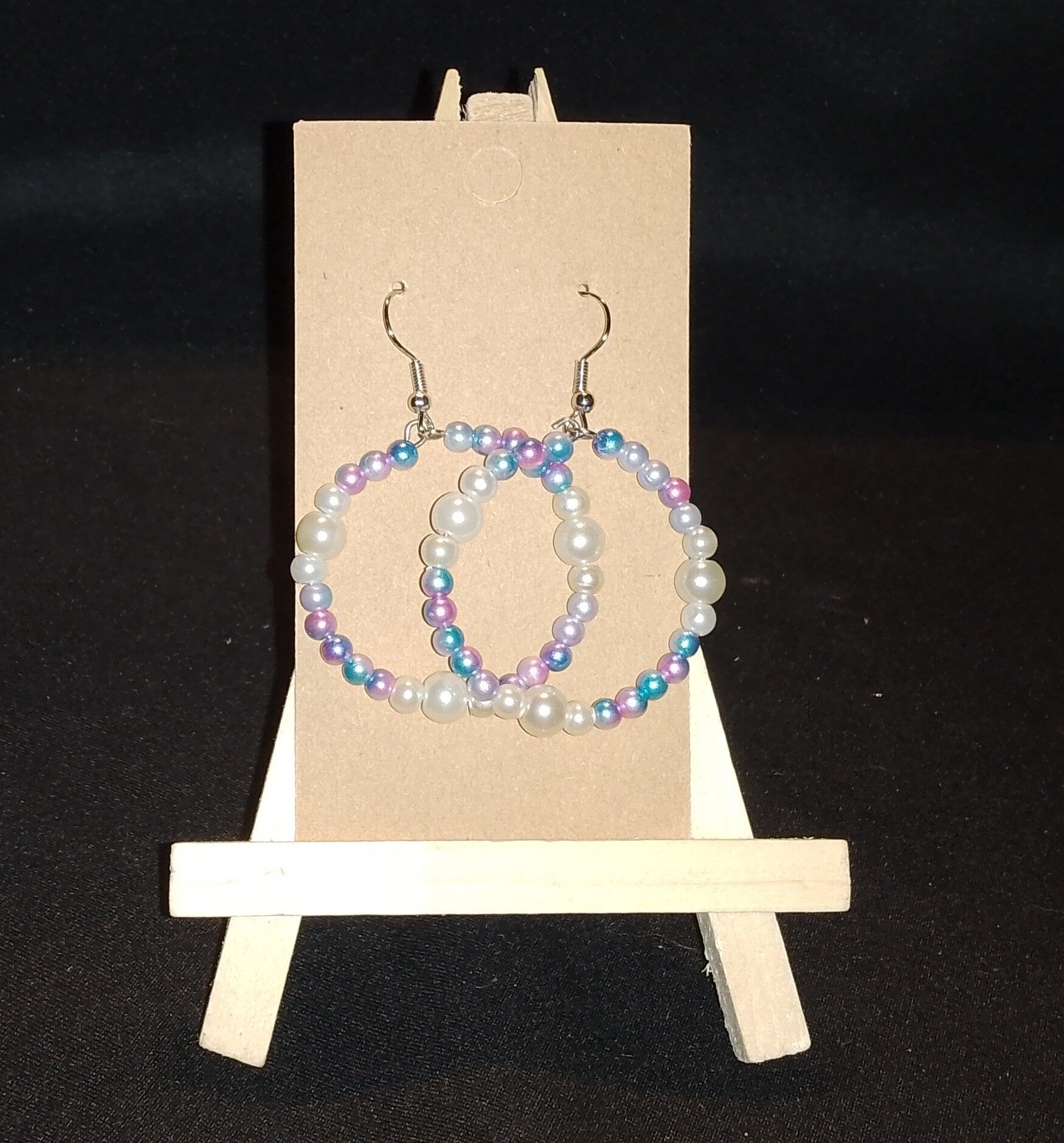 Boucles d'oreilles Créoles perles