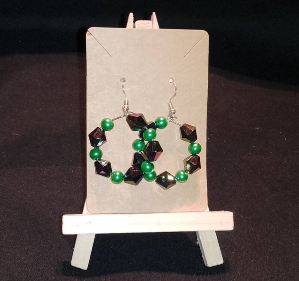 Boucles d'oreilles Créoles perles