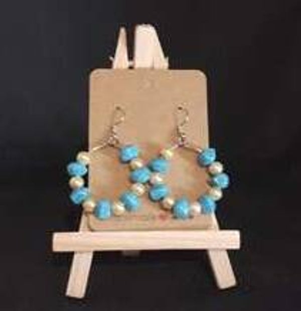 Boucles d'oreilles Créoles perles