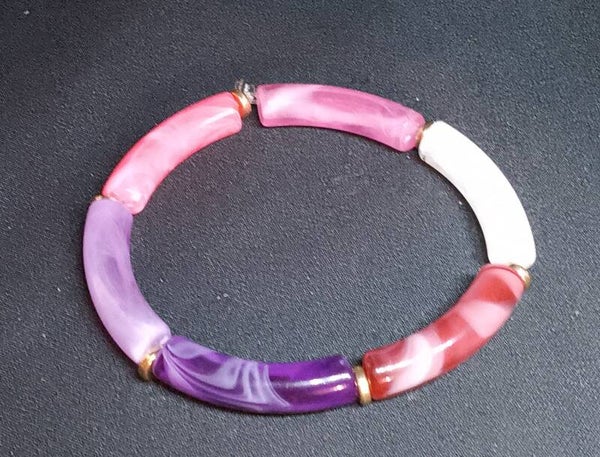 Bracelet en perles cylindriques