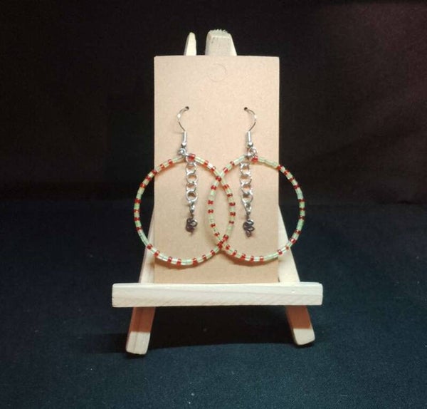 Boucles d'oreilles Créoles perles