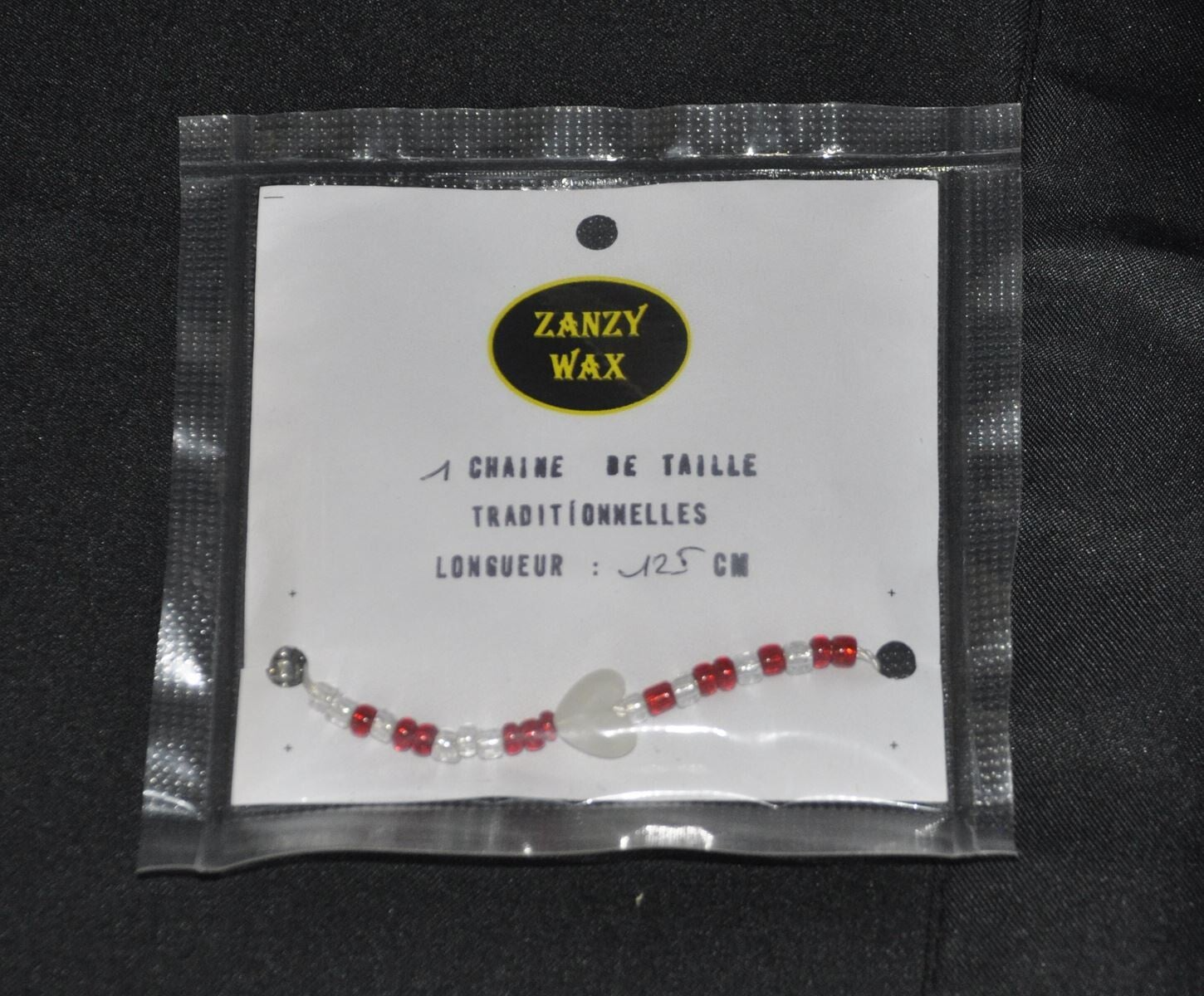 Chaine de taille traditionnelle - petites perles ornée de grosses perles