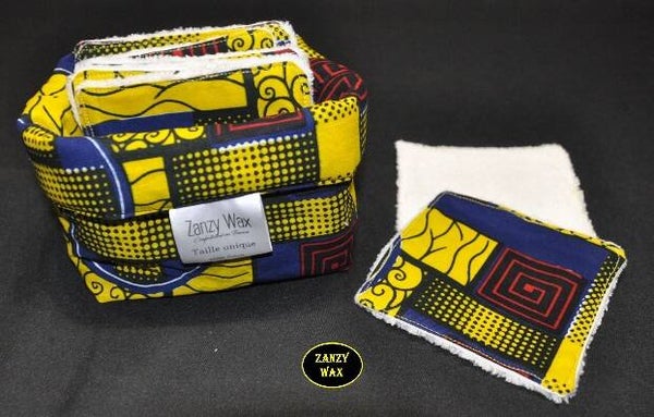 Ensemble 10 lingettes démaquillantes et panier de rangement