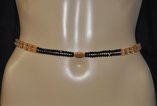 Chaine de taille double - grosses perles