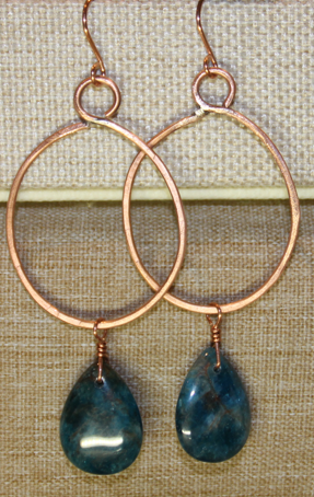 Copper Horizon Teardrop Earrings