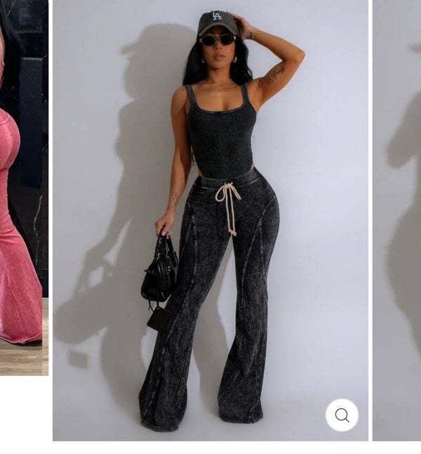 2pcs black pants set