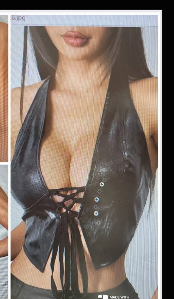 Holter top leather