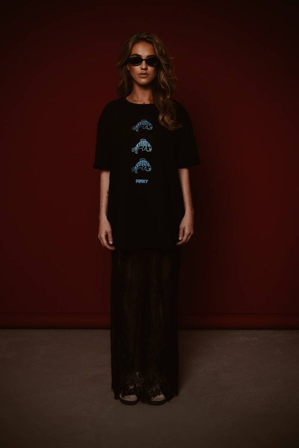 PIMKY SKIFFA TEE BLACK