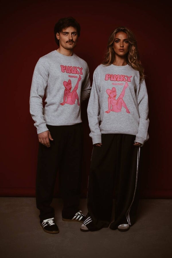 PIMKY SEXY HEART SWEAT GREY