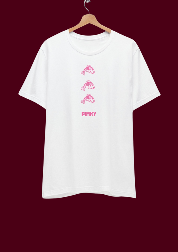PIMKY SKIFFA TEE WHITE PINK