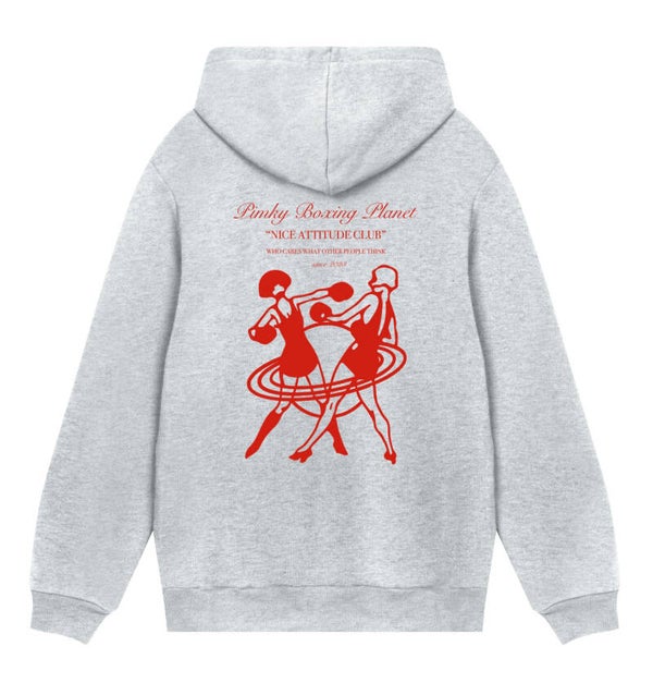 PIMKY BOXING PLANET HOODIE RED