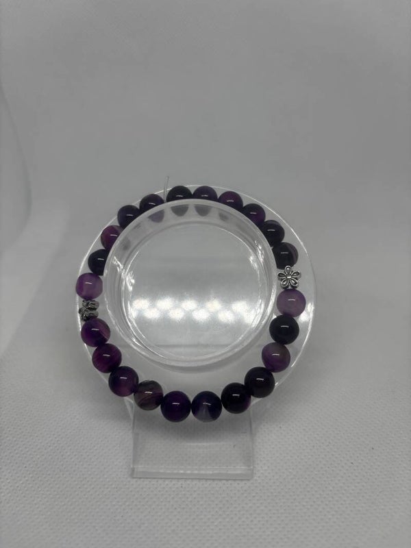 Bracelet Violet Fleuri