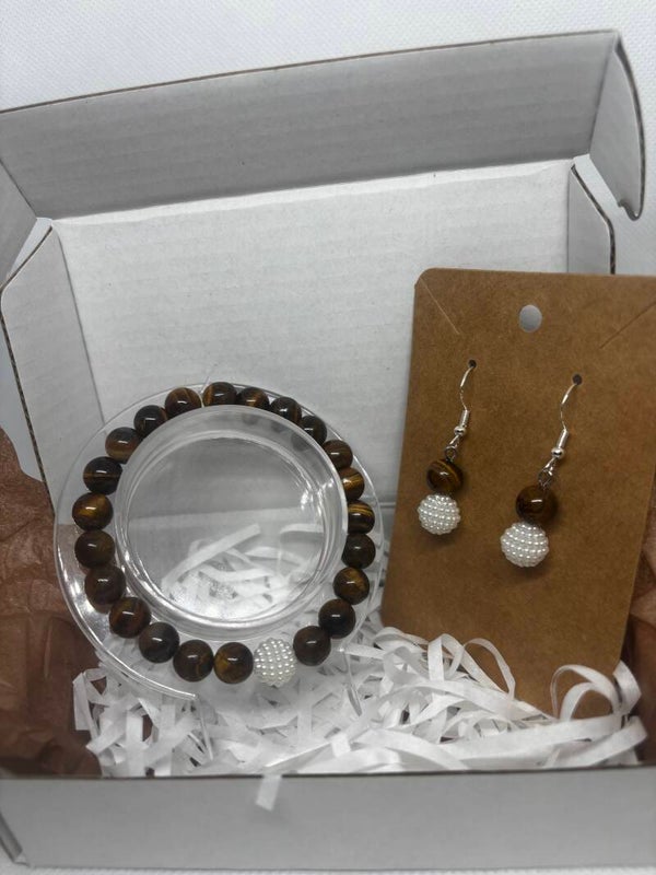 Box Bracelet & Boucles d’oreilles Œil de Tigre