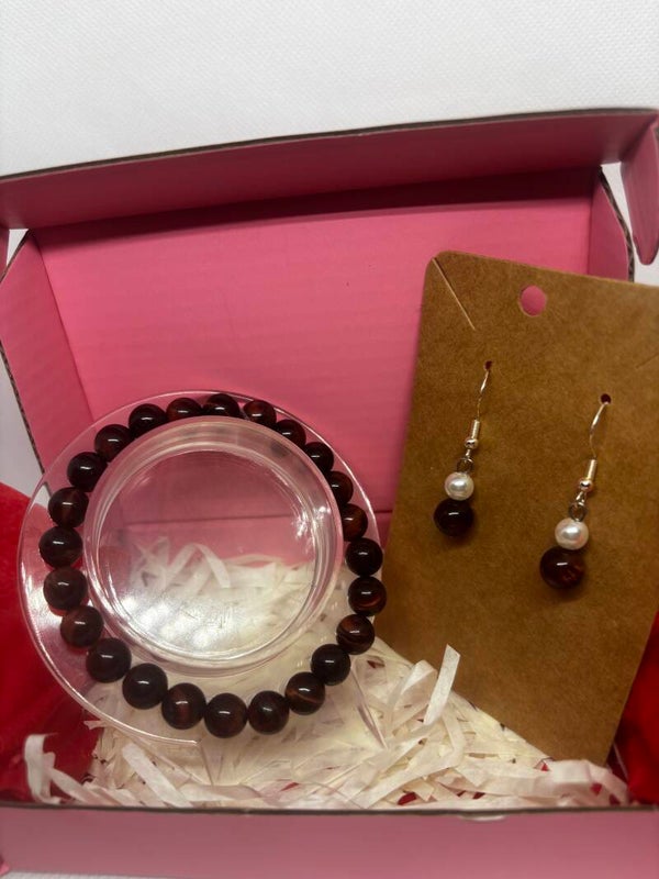 Box Bracelet & Boucles d’oreilles Œil de Taureau