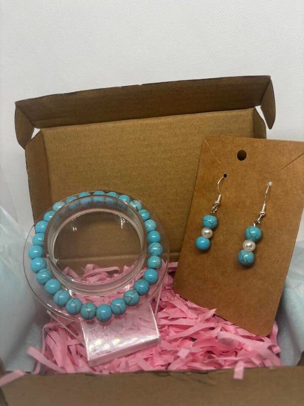 Coffret bijoux turquoise