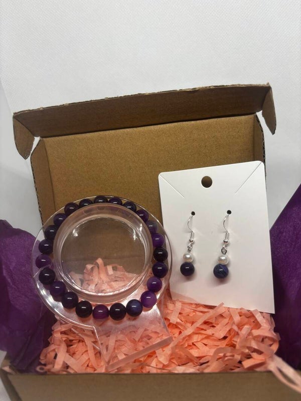 Coffret bijoux fantaisie violet