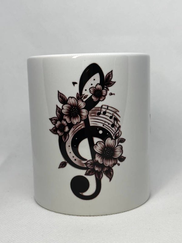 Mug Clé de Sol Fleurie