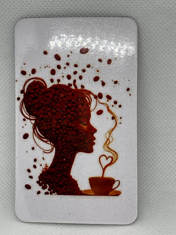 Magnet décoratif – Femme & café