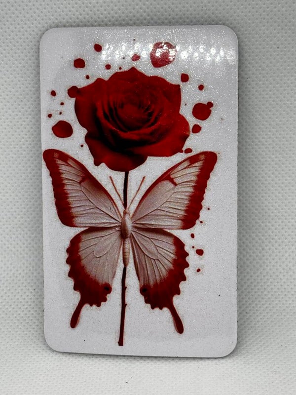 Magnet Rose & Papillon