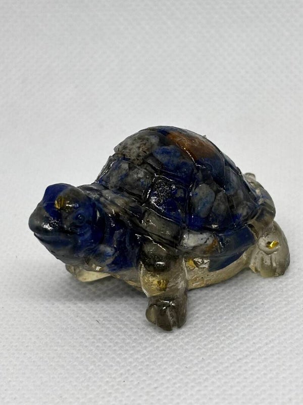 Figurine tortue fantaisie bleue