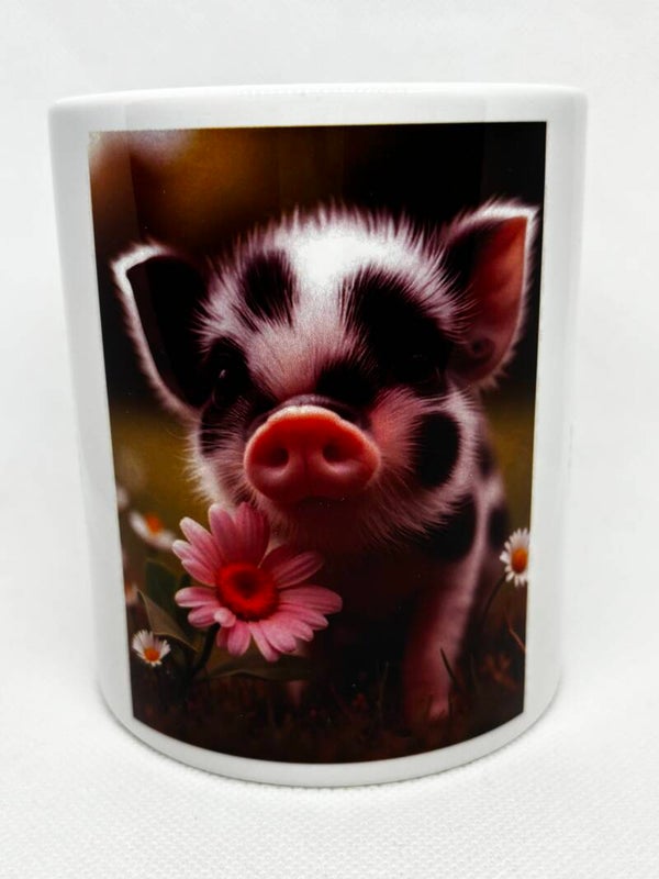 Mug Petit Cochon Fleuri