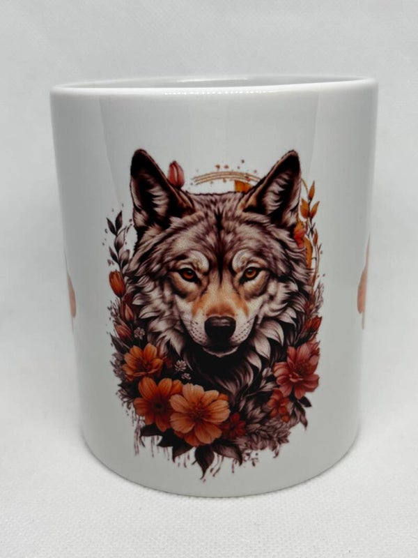 Mug Loup Fleuri
