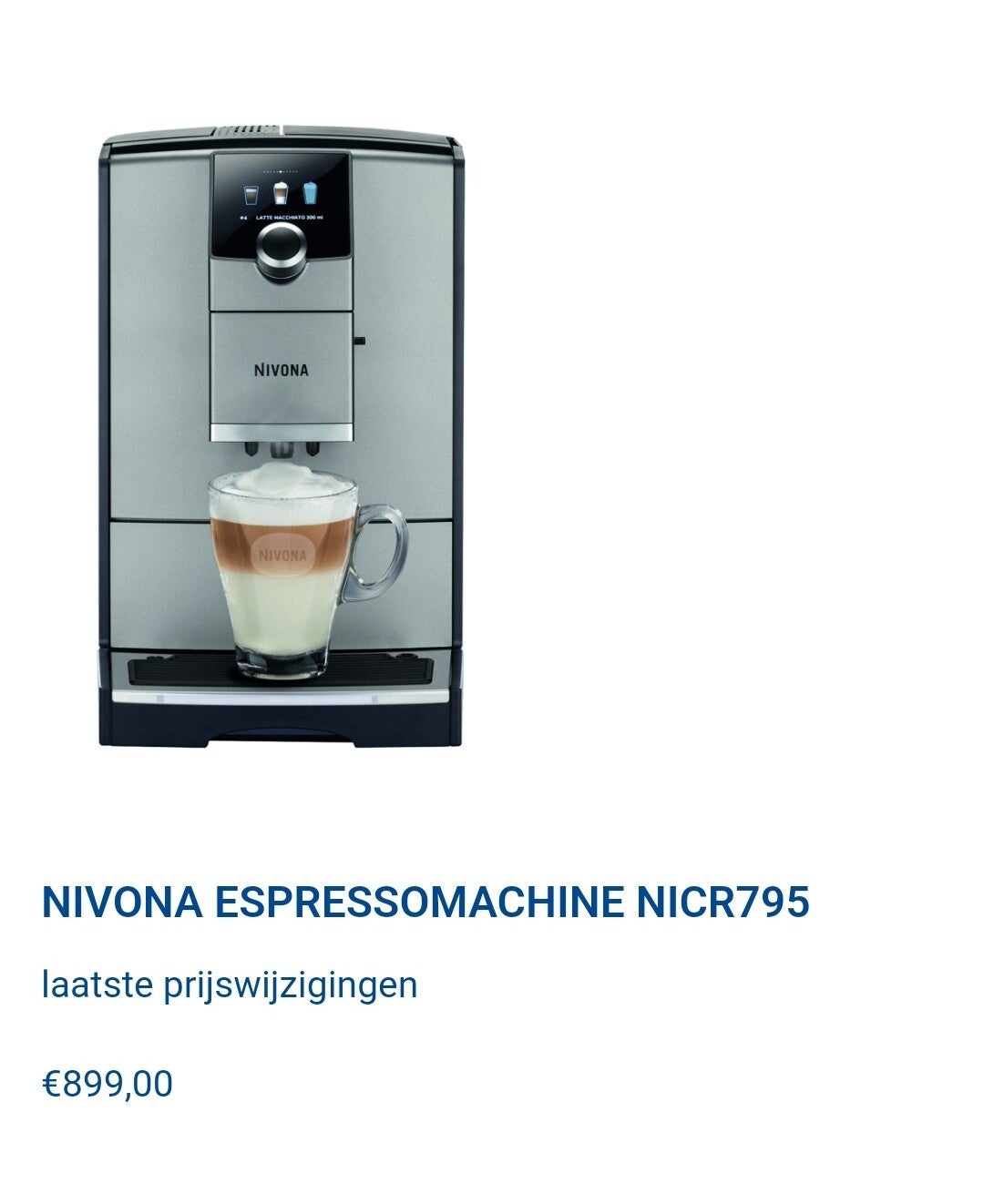 Prijslijst Nivona espressomachines | Koffieservice Moes