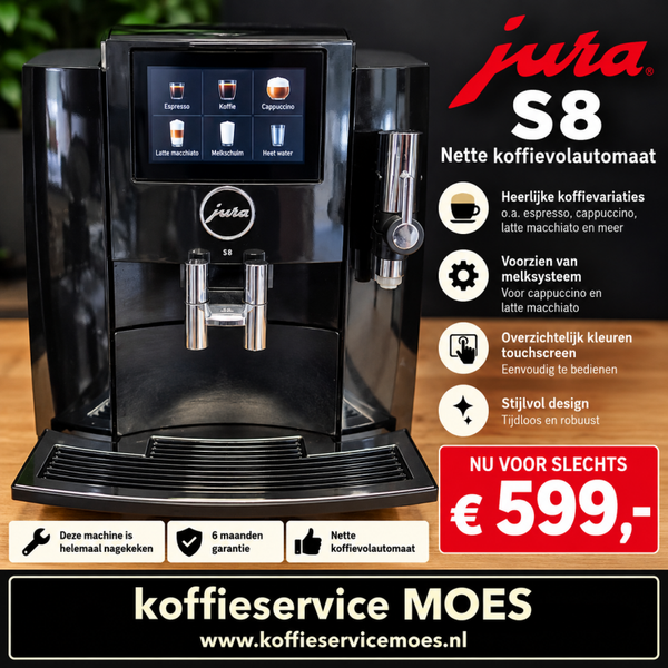 Jura S8 zwart gebruikt gereviseerd