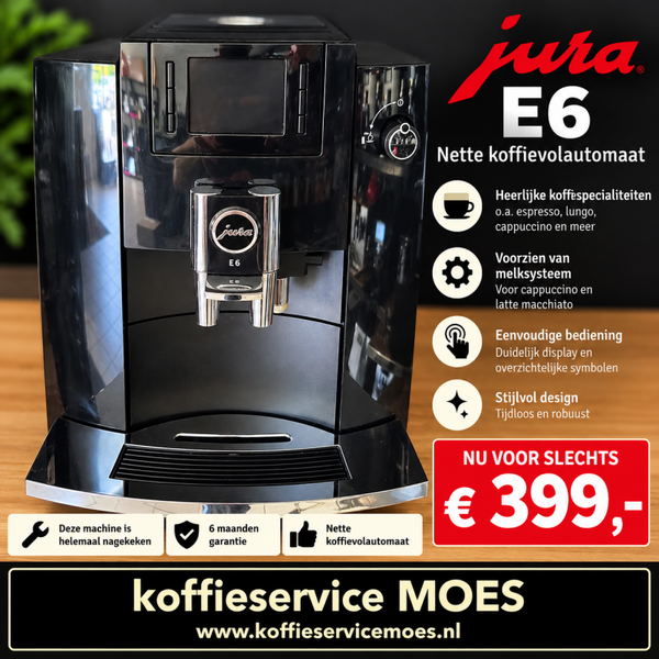 Jura E6 zwart gebruikt gereviseerd