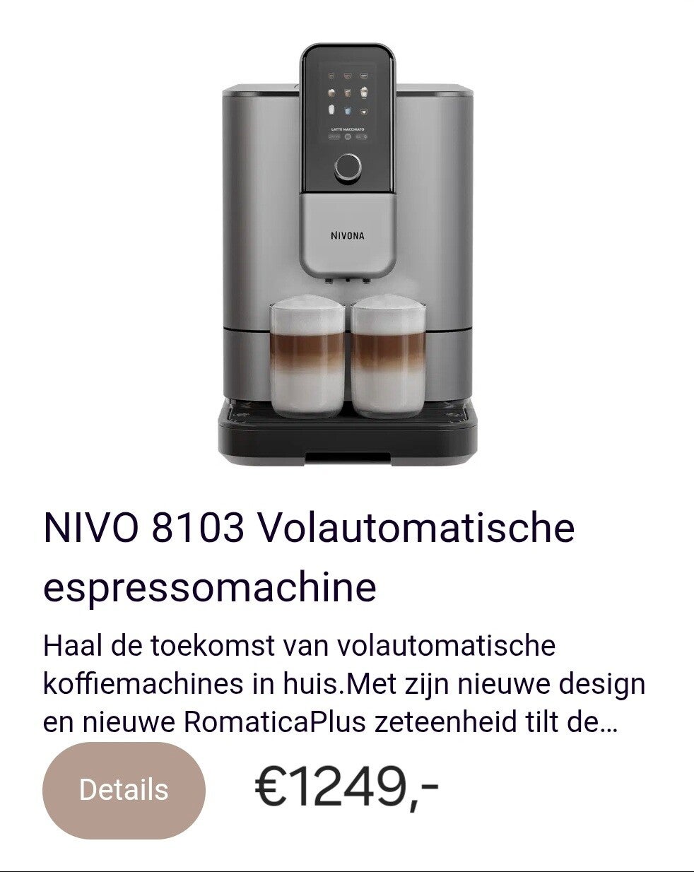 Nivona 8103 nieuw