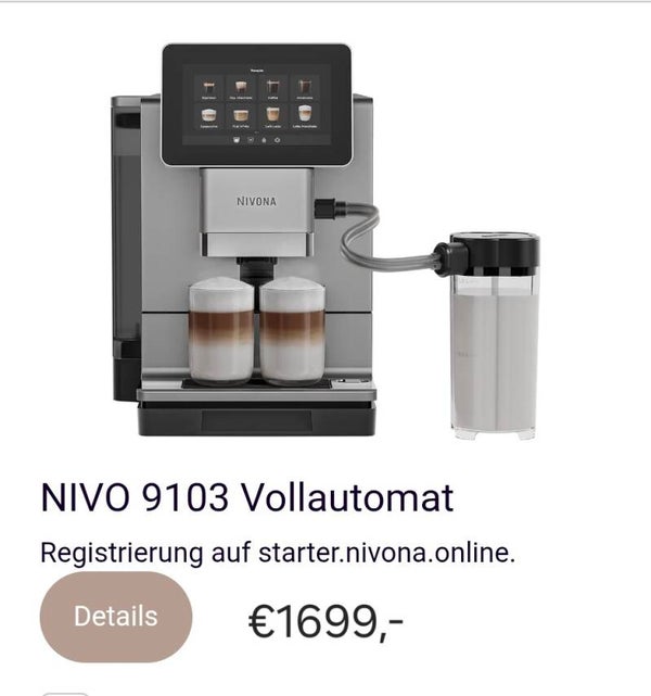 Nivona NICR 9103 nieuw te bestellen bij ons