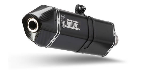 Uitlaat / Echappement Yamaha T-MAX 530 '17- MIVV Speed Edge Steel Black Full System