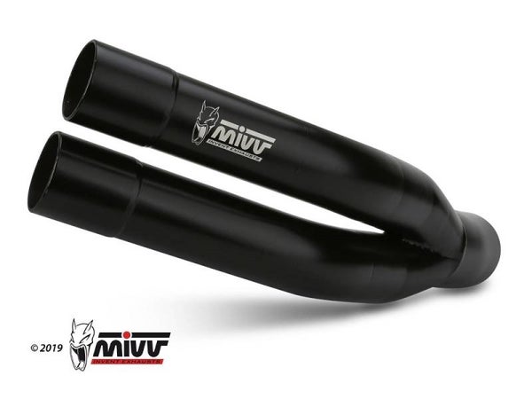 Uitlaat / Echappement Kawasaki Z750 '07- MIVV Double Gun Titanium Slip-on