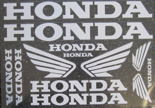 Stickervel / Atucollants - Honda wit/blanc (34x24 cm)