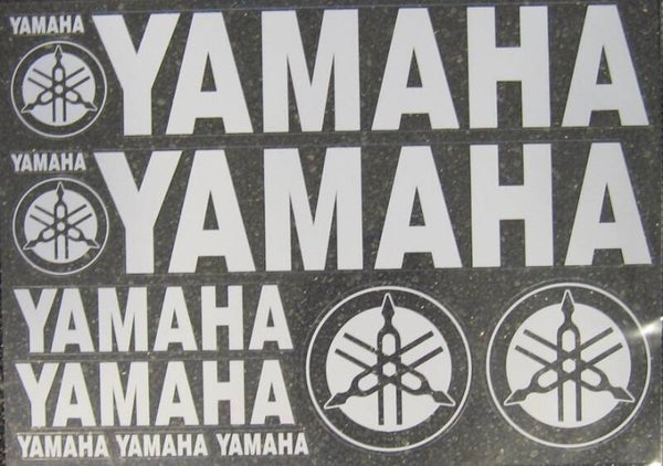 Stickervel / Autocollants - Yamaha wit/blanc (34x24 cm)