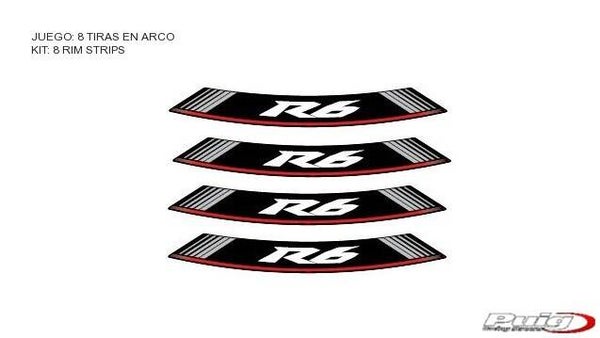 Velglint / Liseret jantes - logo Yamaha YZF R6 - Puig