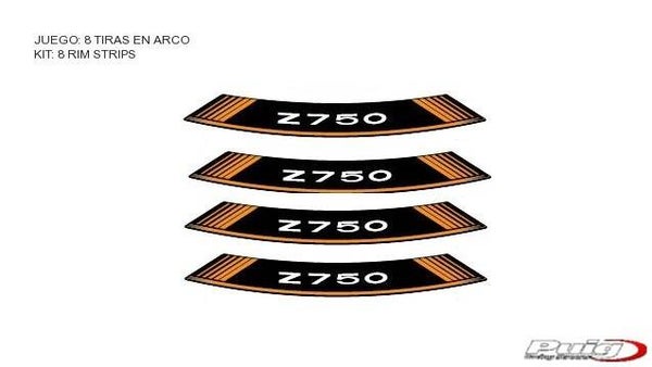 Velglint /Liseret jantes -  logo Kawasaki Z750 - Puig