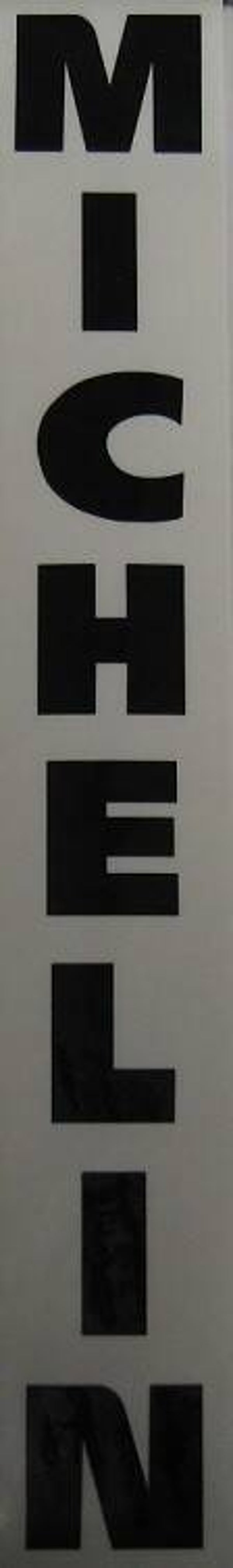 Sticker / Autocollant - Michelin zwart/noir -  staand/debout (32x4,5 cm)