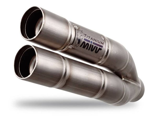 Uitlaat / Echappement Kawasaki Z750 '07- MIVV Double Gun Titanium Slip-on