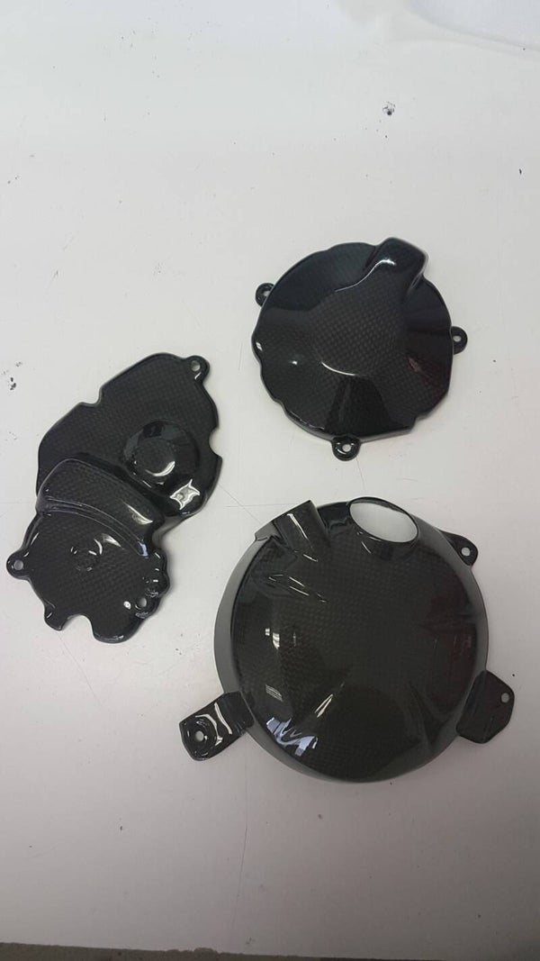 Kawasaki ZX-6R 2009-2019 - Carbon Fiber Engine Cover (Set 3-pieces)