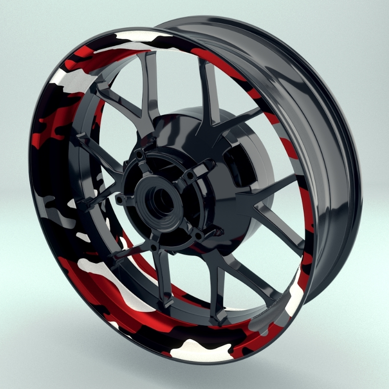 Velglint Sticker / Liseret de jantes - Premium Camouflage Redwood