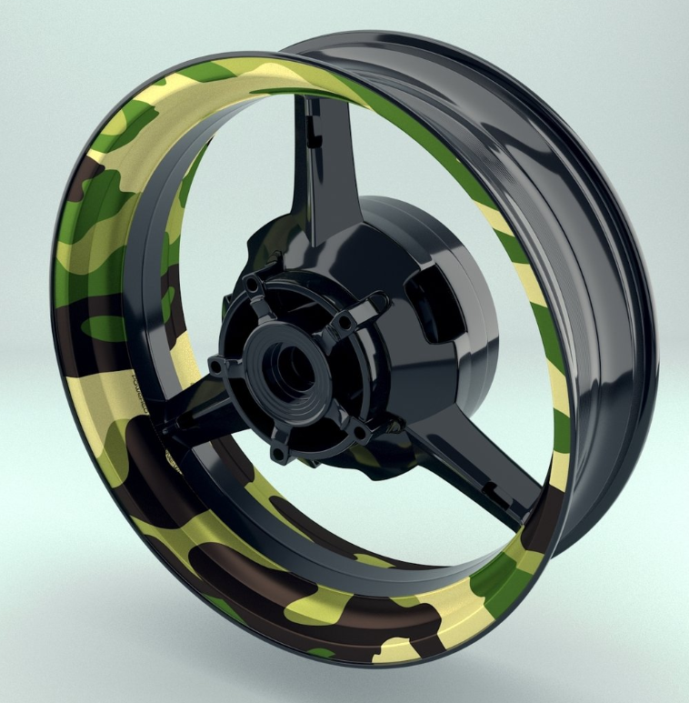 Velglint Sticker / Liseret de jantes - Premium Camouflage Green